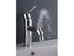 What is the function of the locking screw on the handle of the flat faucet